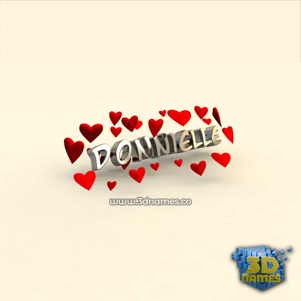 donnielle in In Love style - 3D name wallpaper