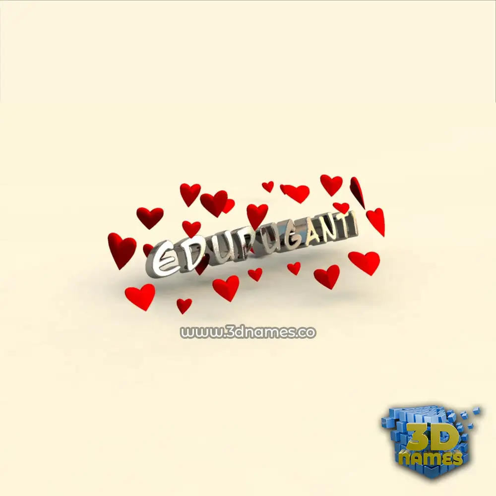 edupuganti in In Love style - 3D name wallpaper