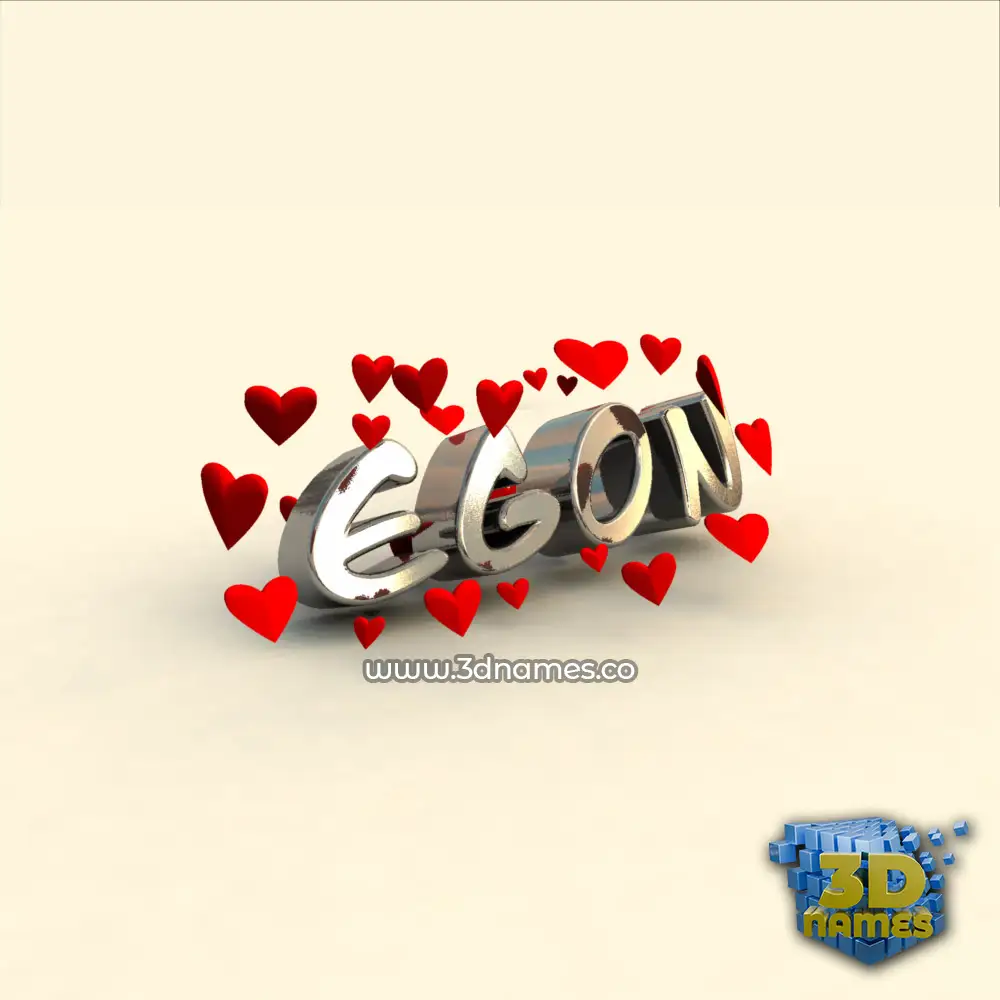 egon in In Love style - 3D name wallpaper