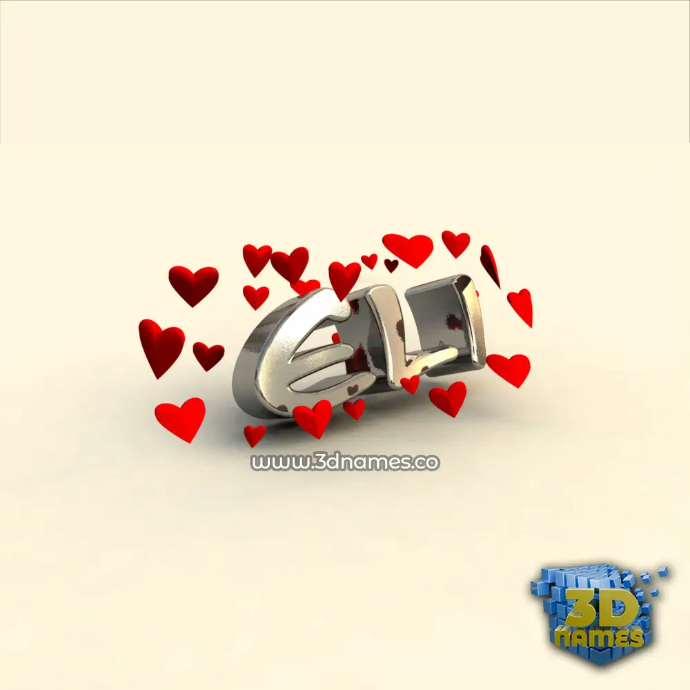 eli in In Love style - 3D name wallpaper
