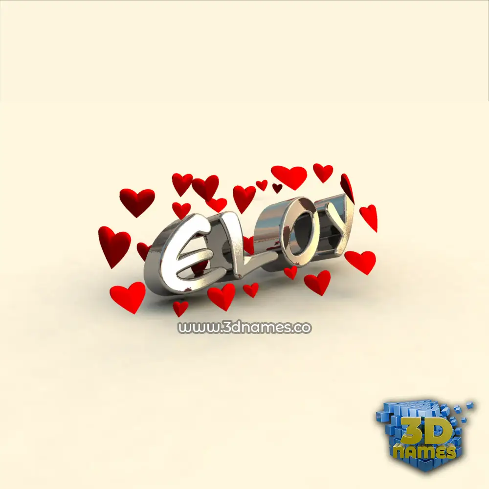 eloy in In Love style - 3D name wallpaper