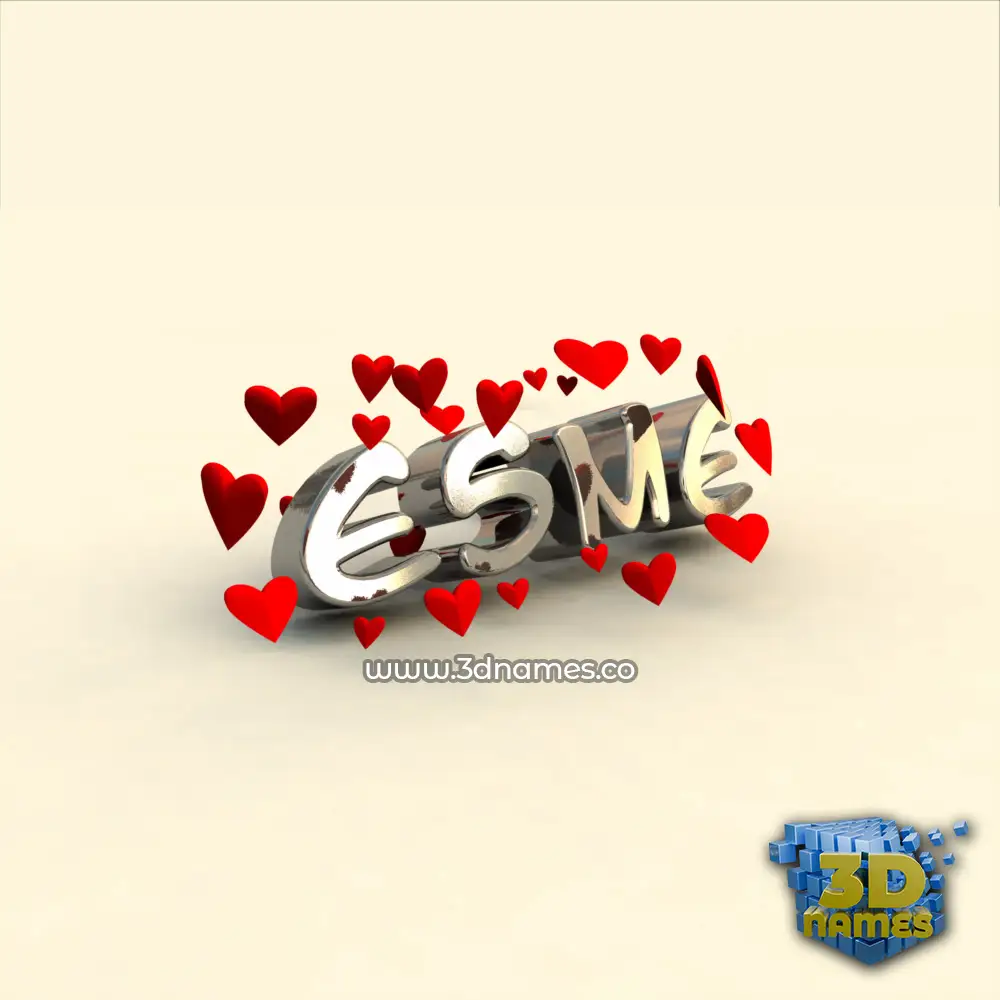esme in In Love style - 3D name wallpaper