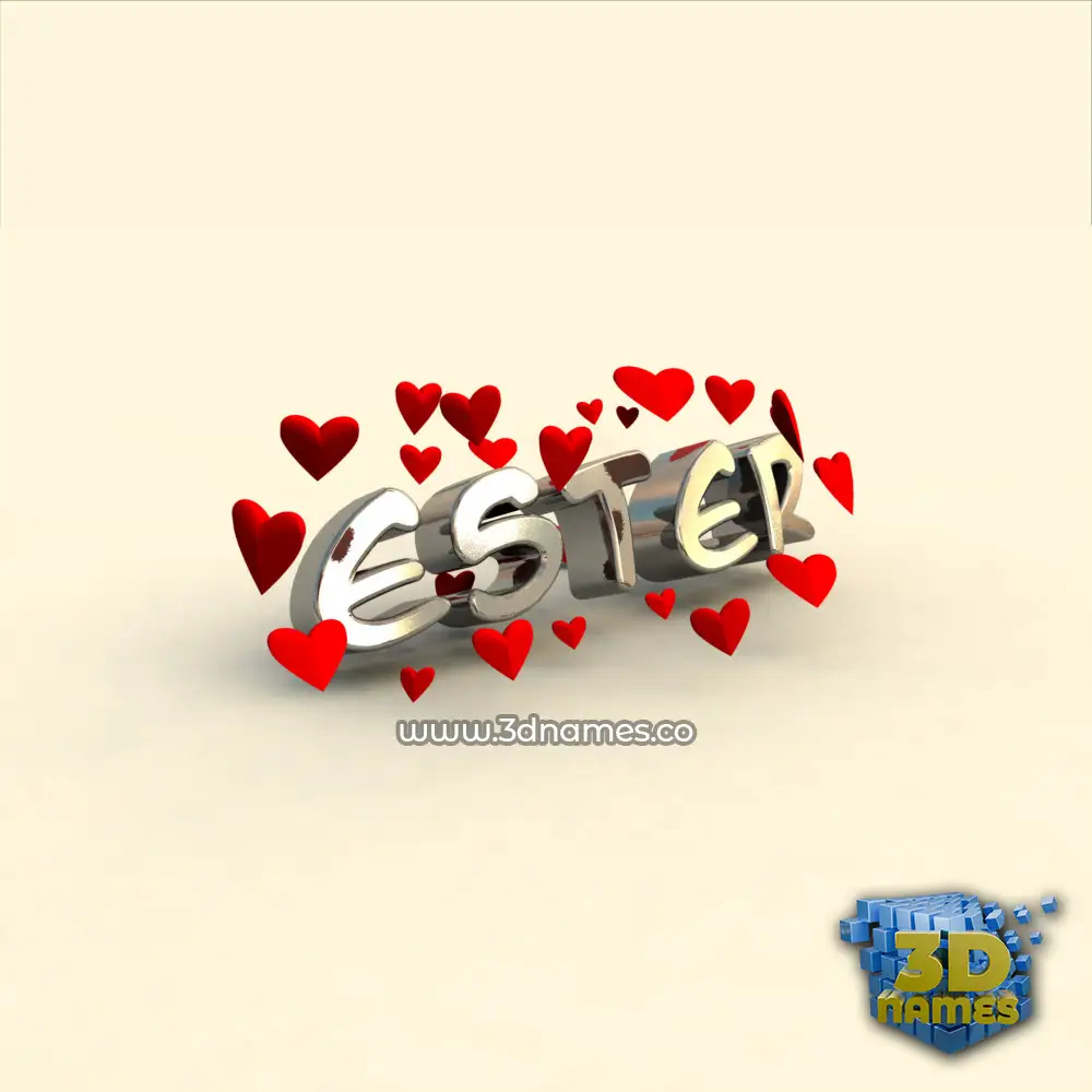 ester in In Love style - 3D name wallpaper
