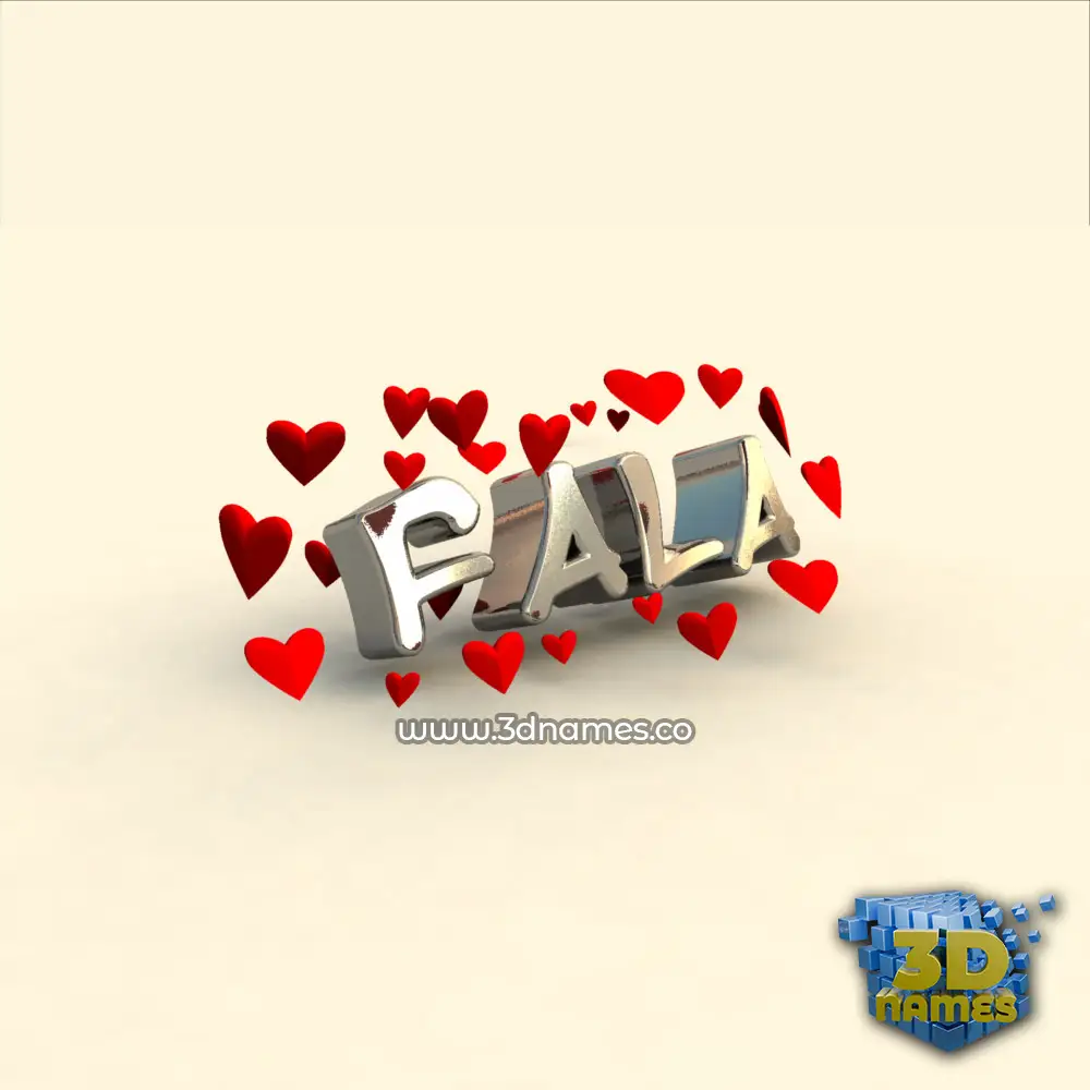 fala in In Love style - 3D name wallpaper