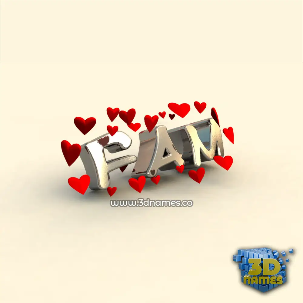 fam in In Love style - 3D name wallpaper