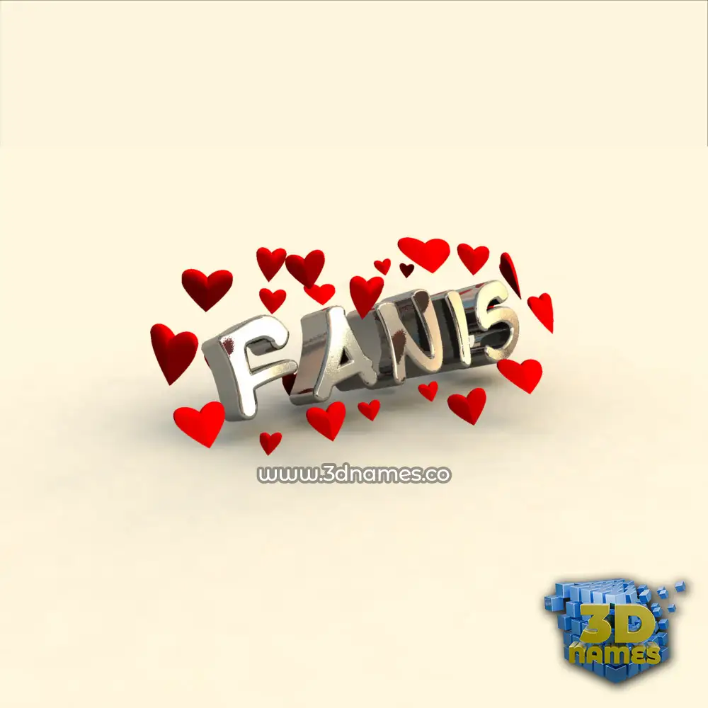 fanis in In Love style - 3D name wallpaper