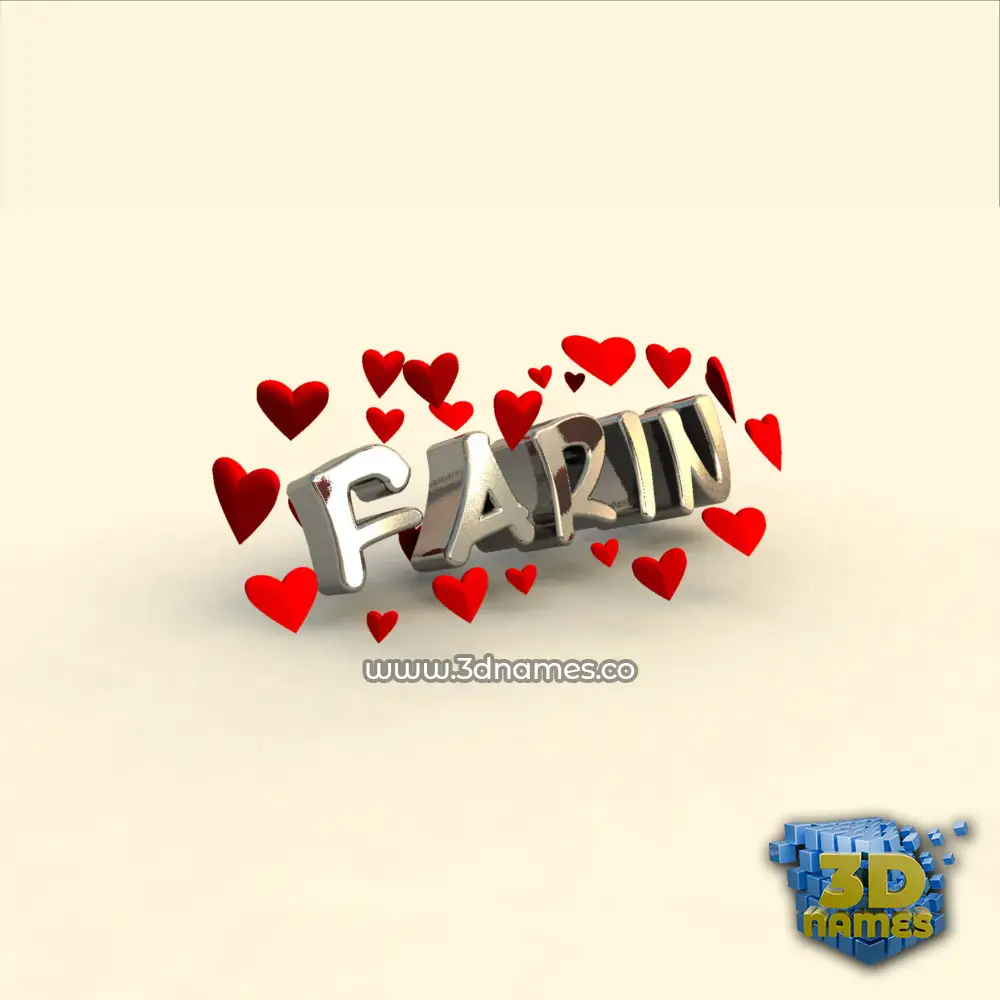farin in In Love style - 3D name wallpaper