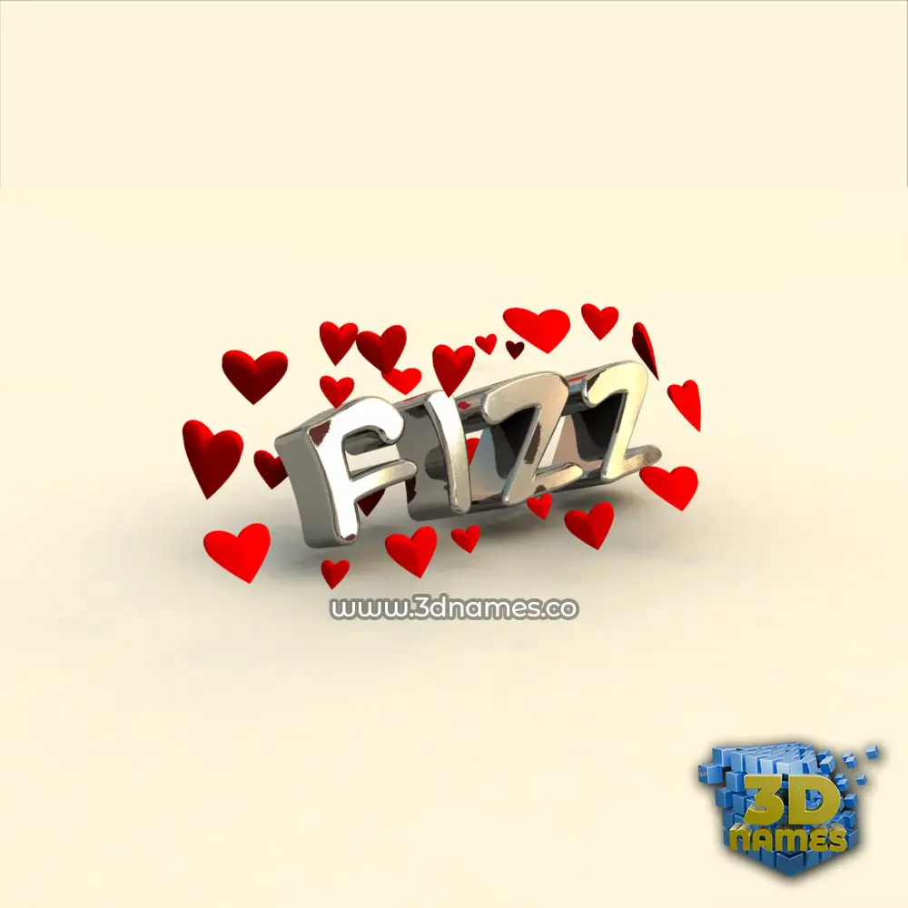 fizz in In Love style - 3D name wallpaper