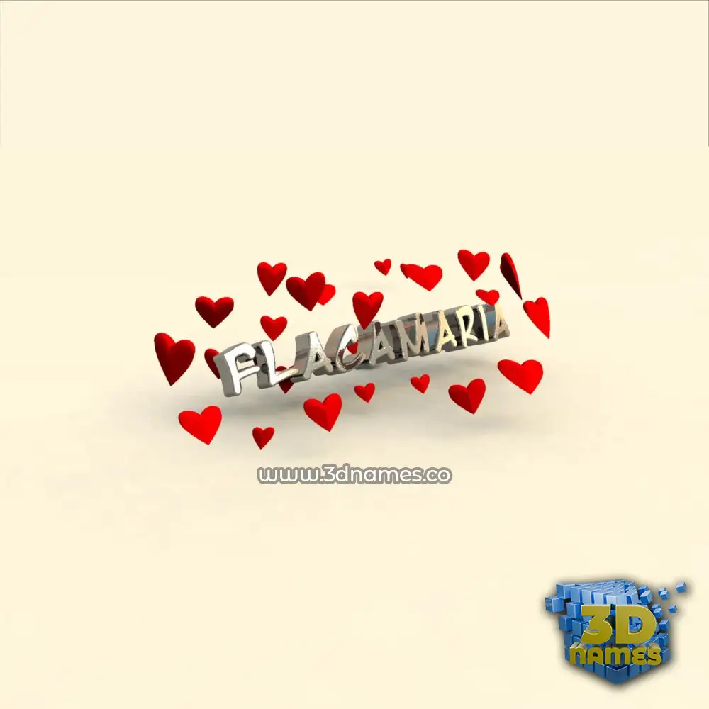flacamaria in In Love style - 3D name wallpaper