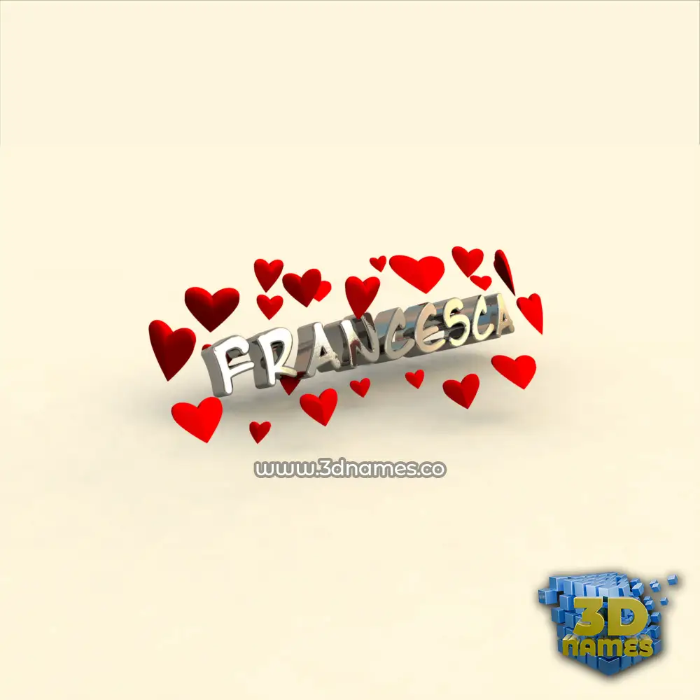 francesca in In Love style - 3D name wallpaper