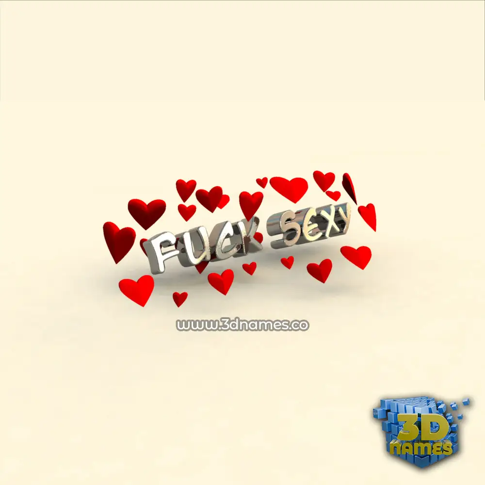 fuck sexy in In Love style - 3D name wallpaper