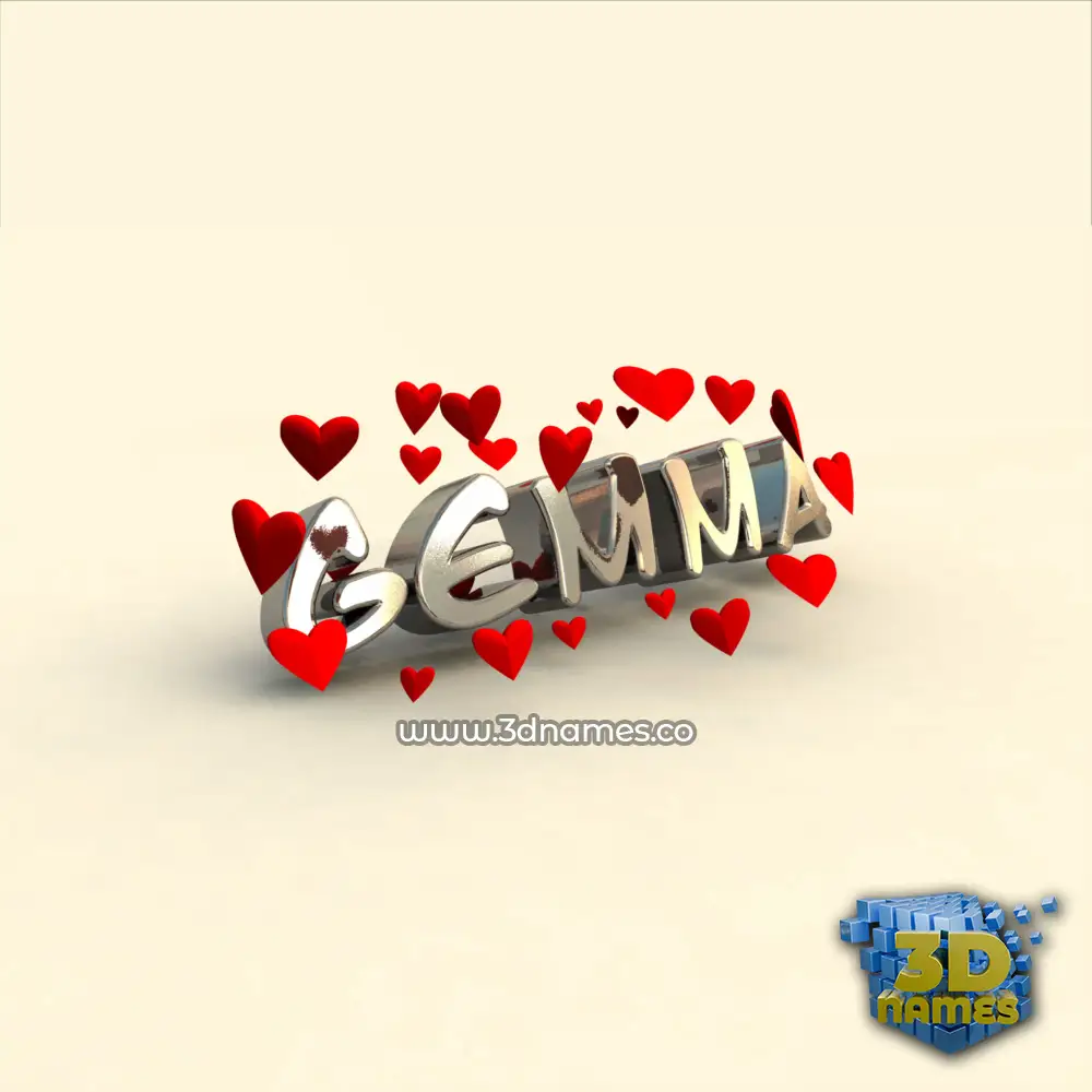 gemma in In Love style - 3D name wallpaper