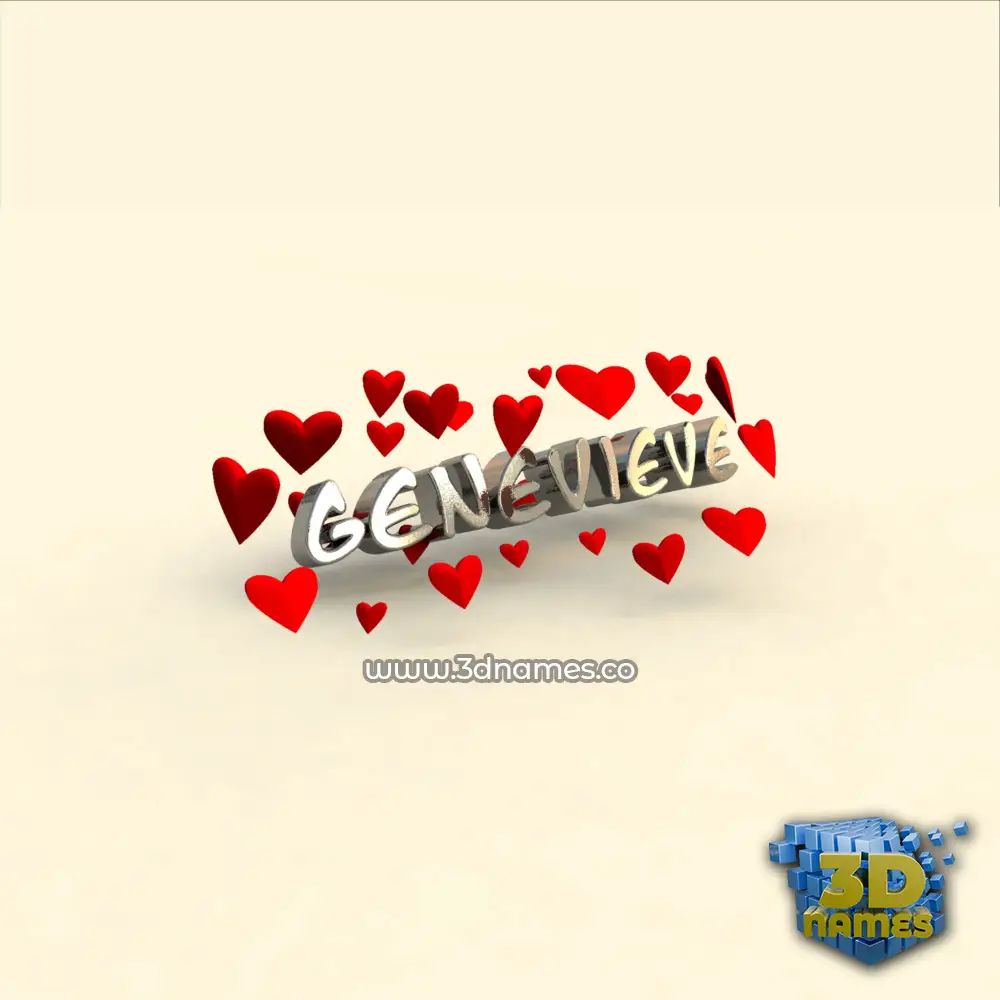 genevieve in In Love style - 3D name wallpaper