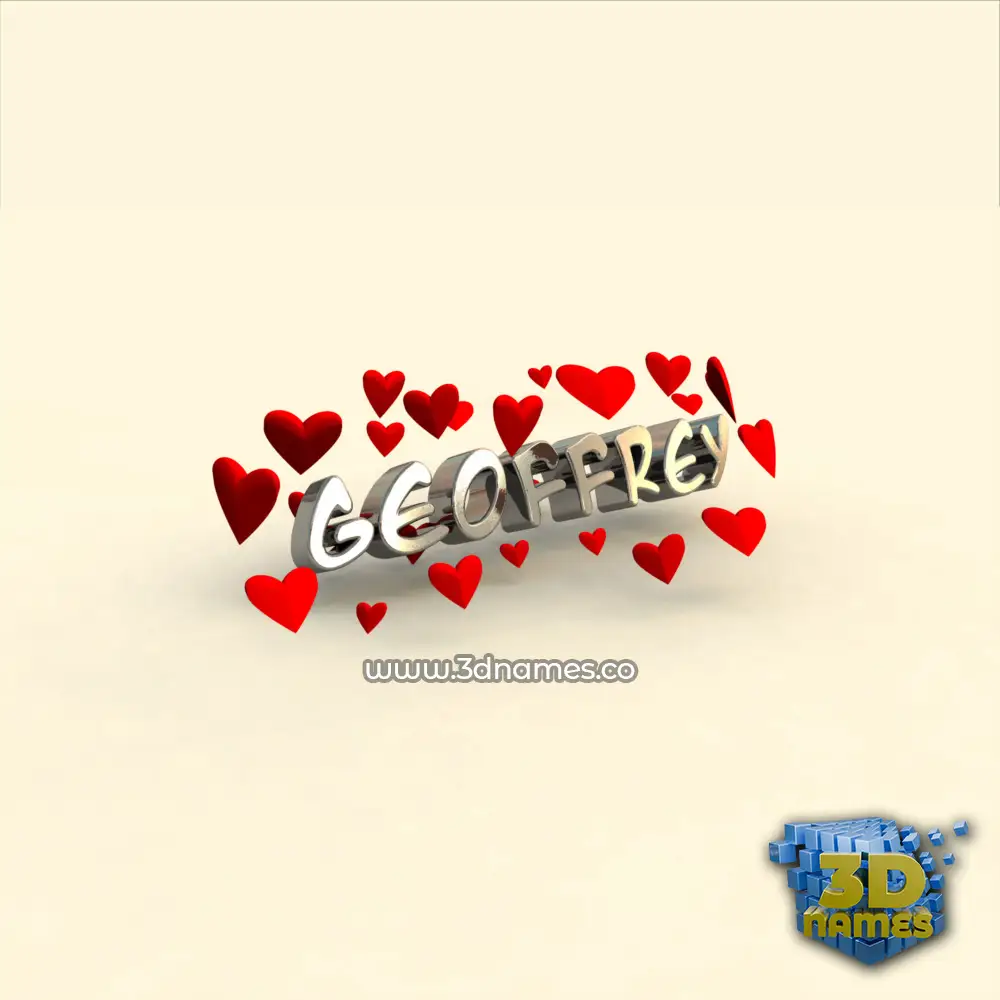 geoffrey in In Love style - 3D name wallpaper