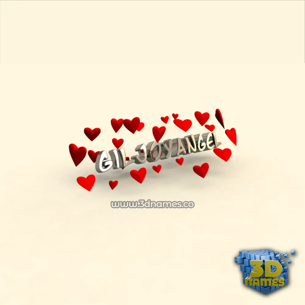 giljoyangel in In Love style - 3D name wallpaper