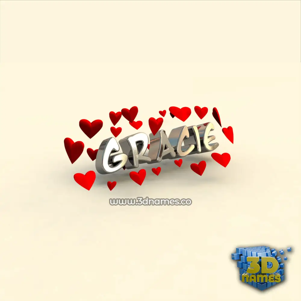 gracie in In Love style - 3D name wallpaper