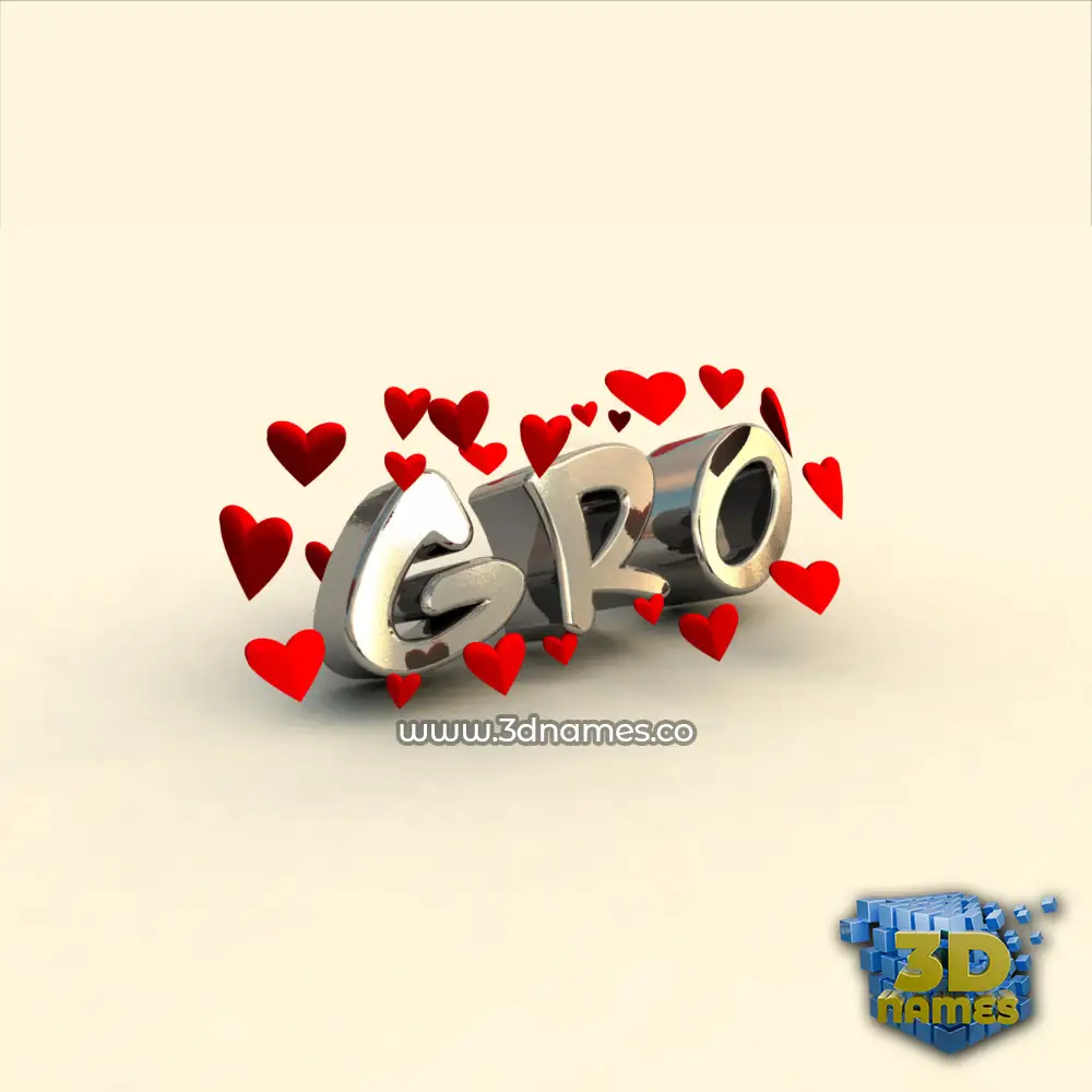 gro in In Love style - 3D name wallpaper