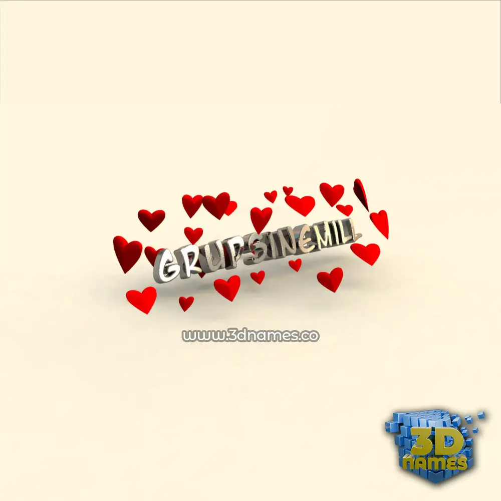 grupsinemill in In Love style - 3D name wallpaper
