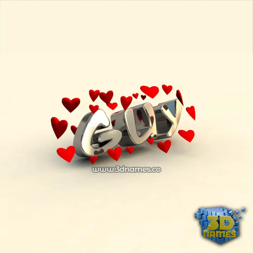 guy in In Love style - 3D name wallpaper