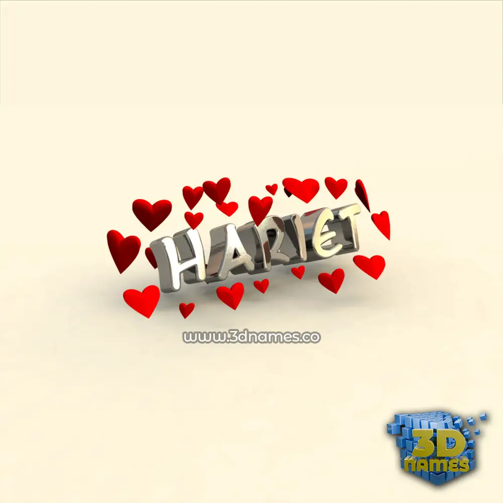 hariet in In Love style - 3D name wallpaper