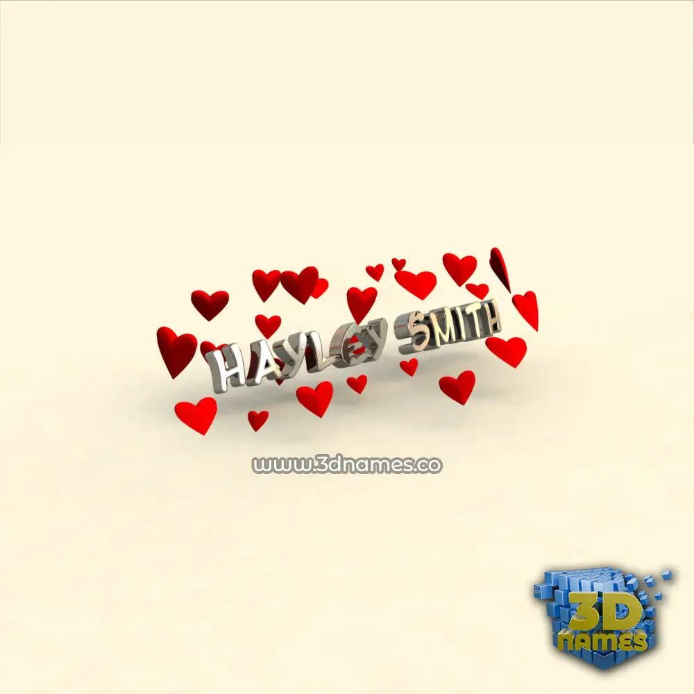 hayley smith in In Love style - 3D name wallpaper