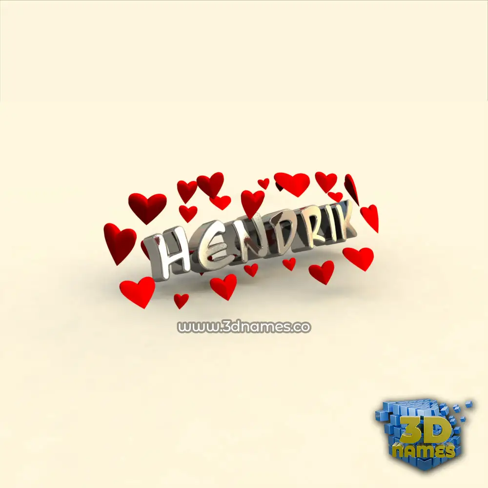 hendrik in In Love style - 3D name wallpaper