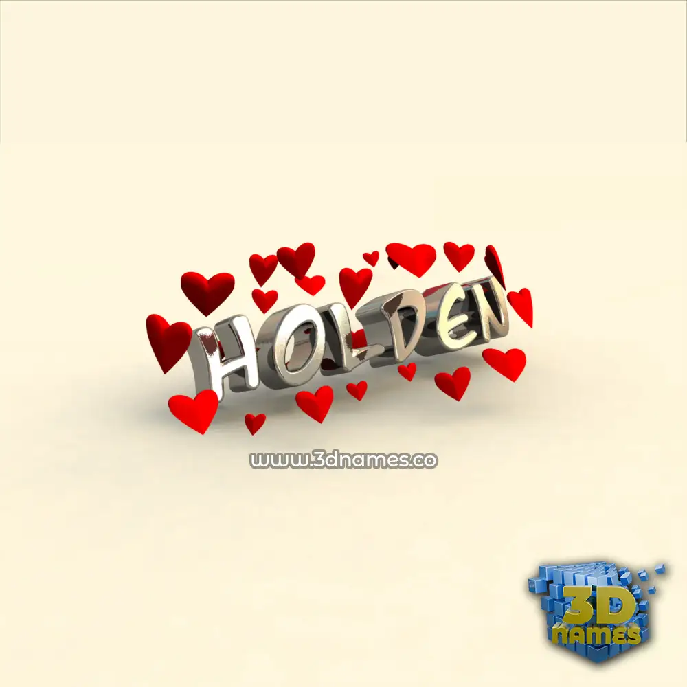 holden in In Love style - 3D name wallpaper
