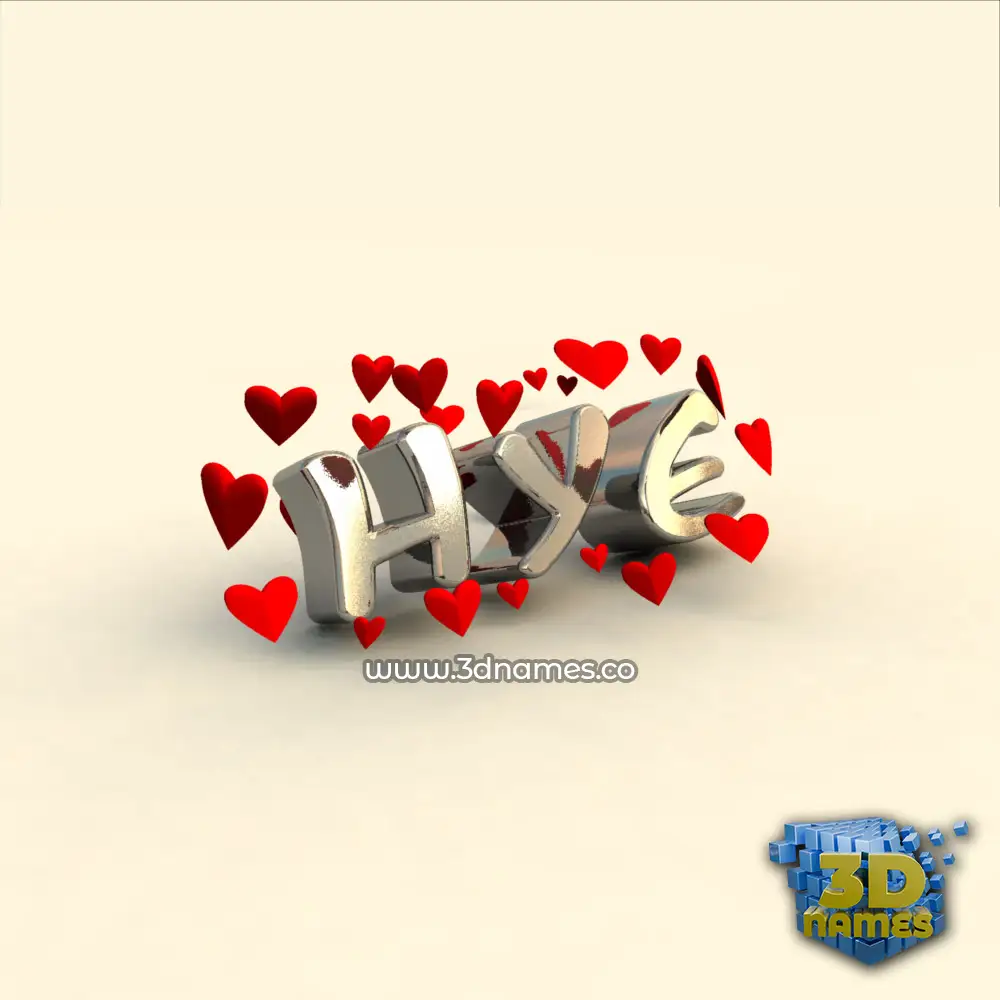 hye in In Love style - 3D name wallpaper