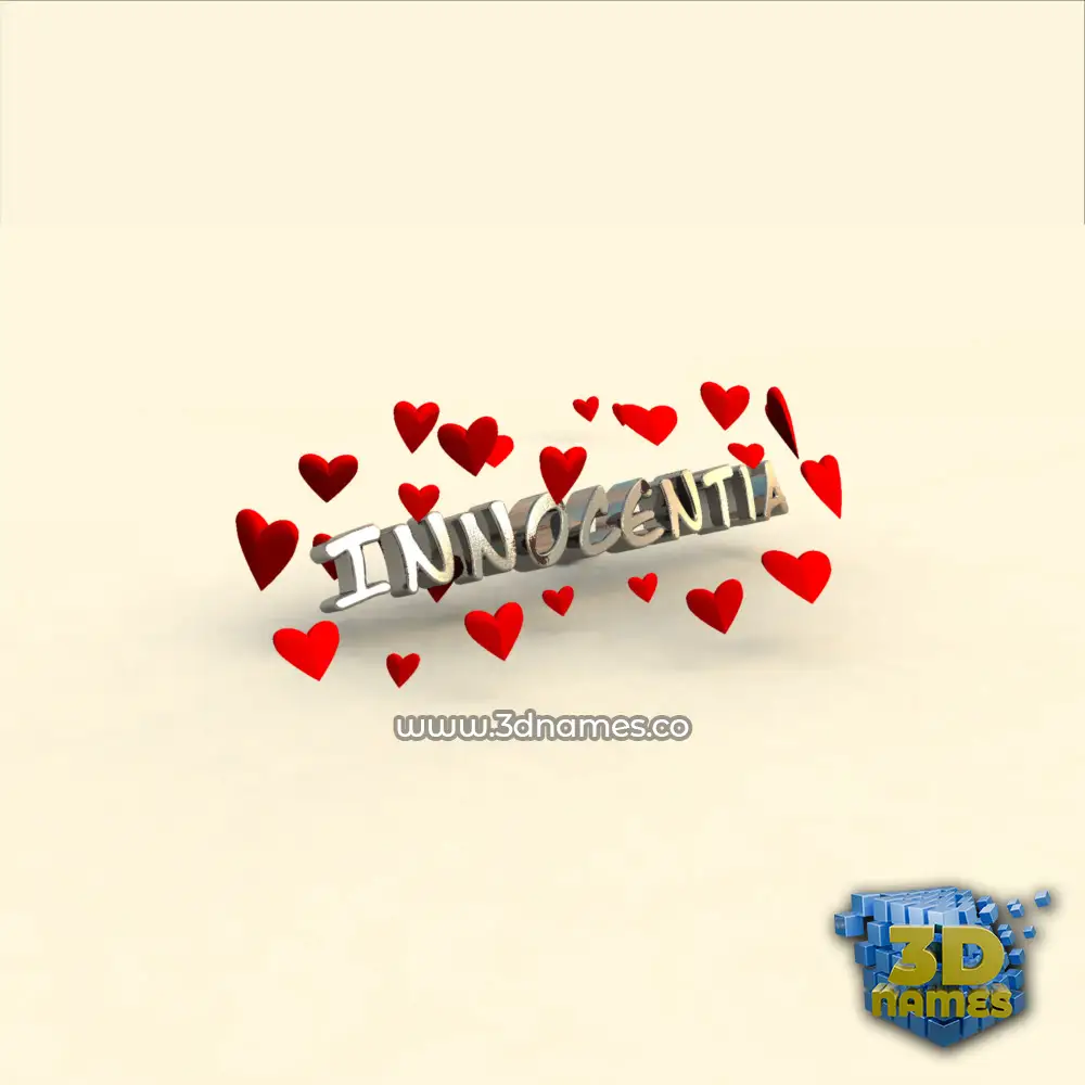 innocentia in In Love style - 3D name wallpaper