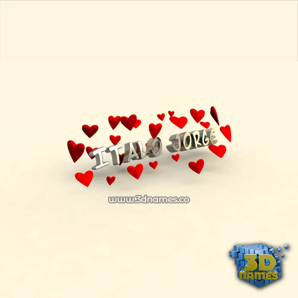 italo jorge in In Love style - 3D name wallpaper