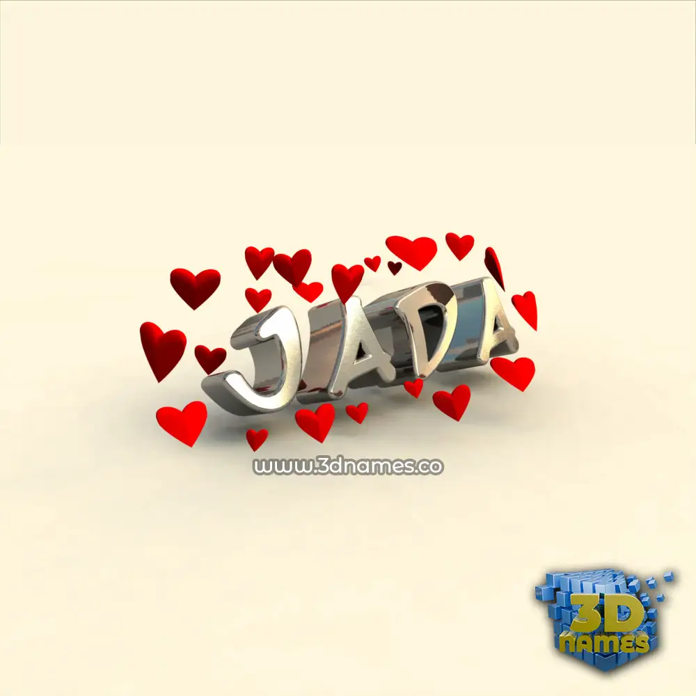 jada in In Love style - 3D name wallpaper
