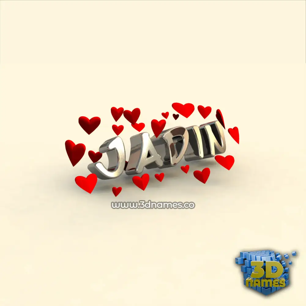 jadin in In Love style - 3D name wallpaper