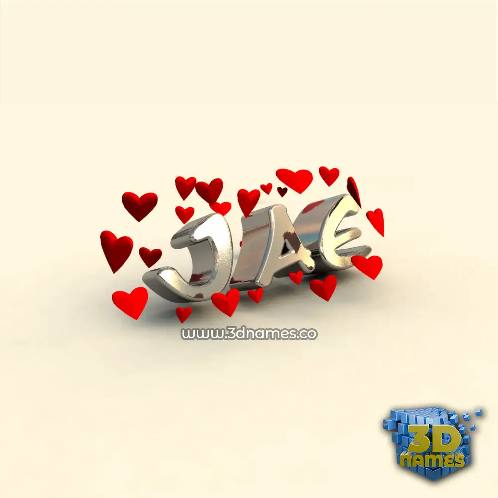 jae in In Love style - 3D name wallpaper