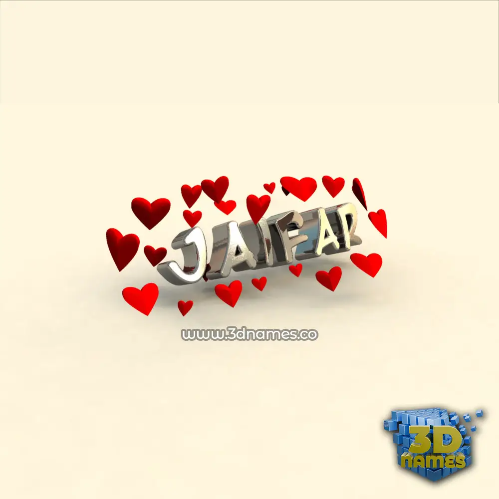 jaifar in In Love style - 3D name wallpaper