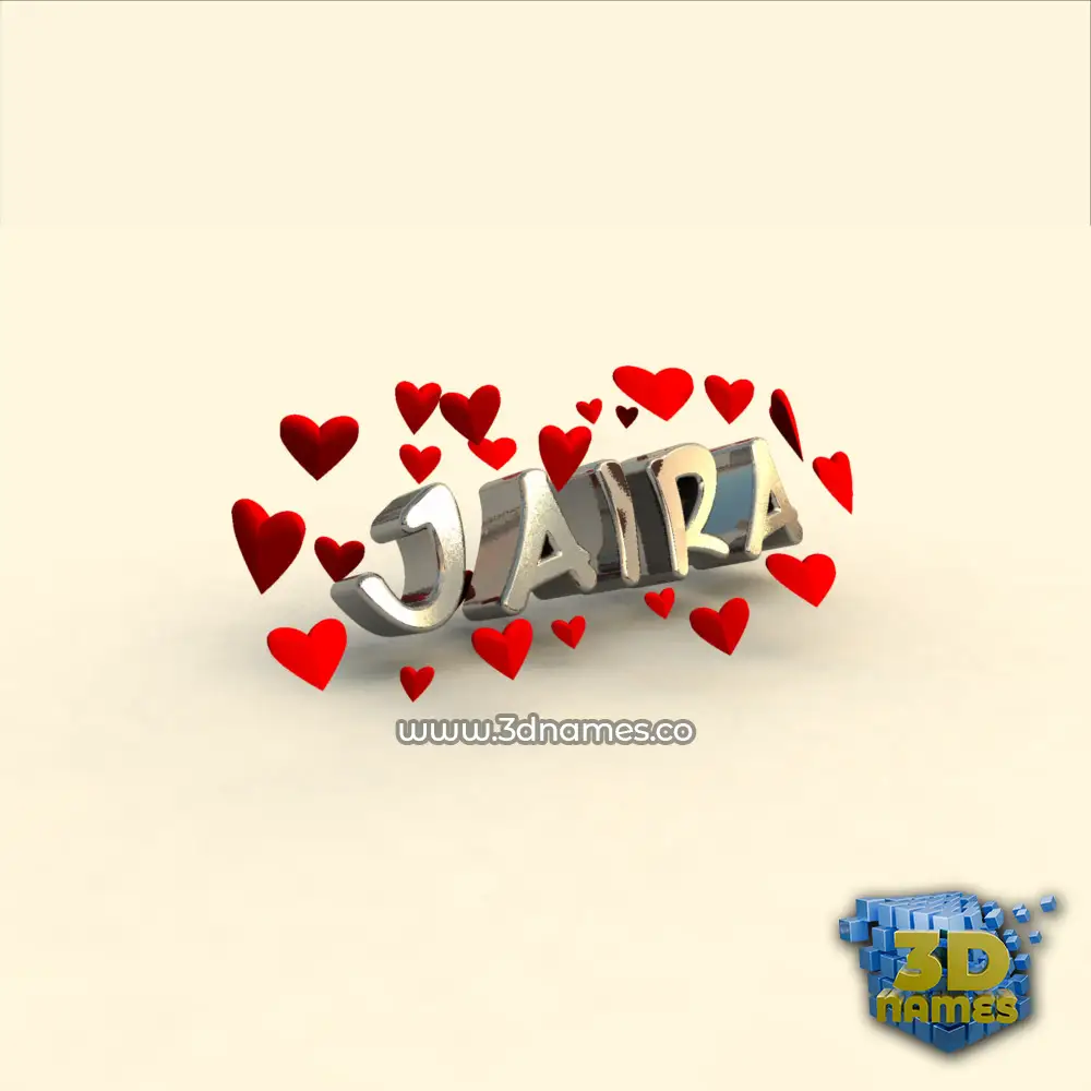 jaira in In Love style - 3D name wallpaper