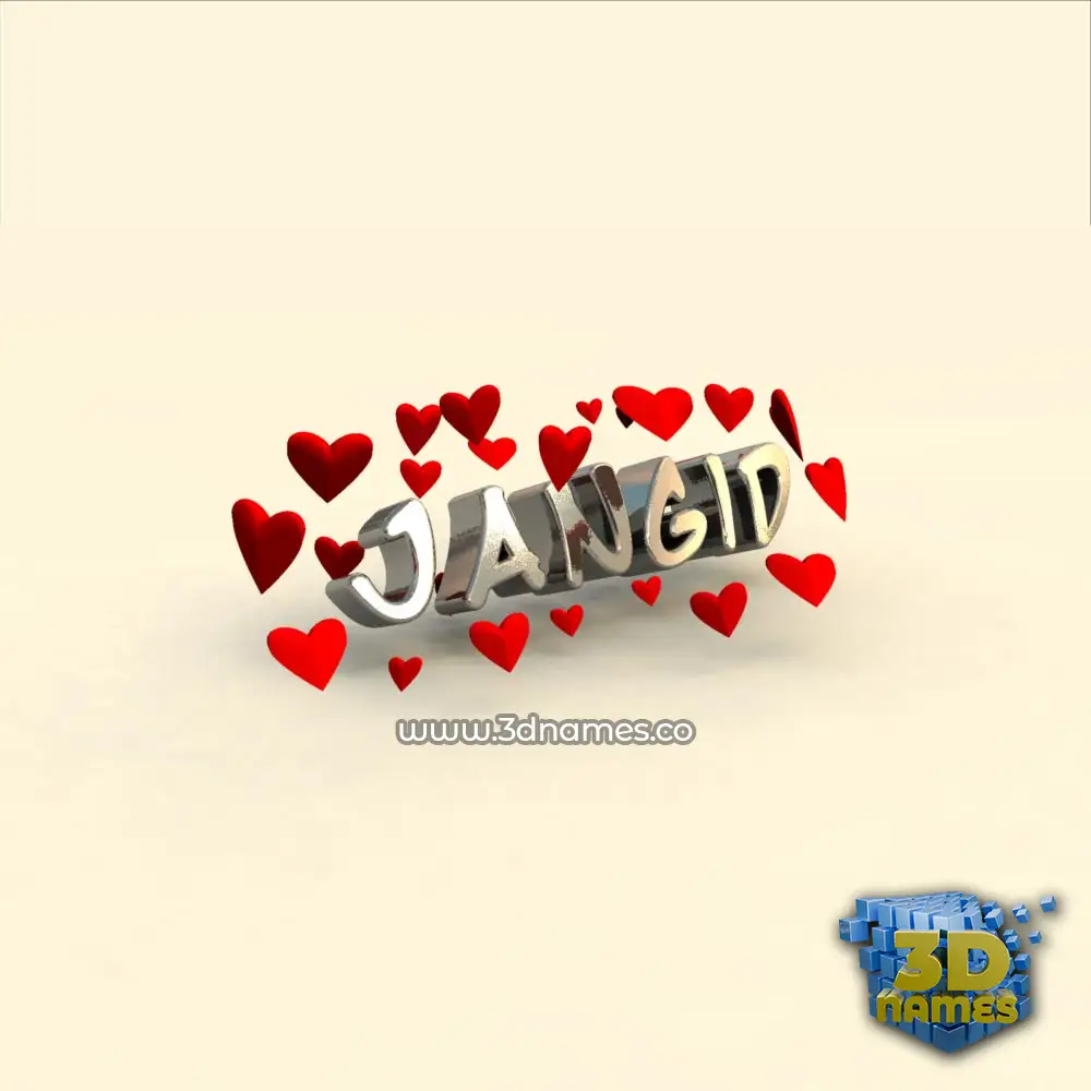 jangid in In Love style - 3D name wallpaper