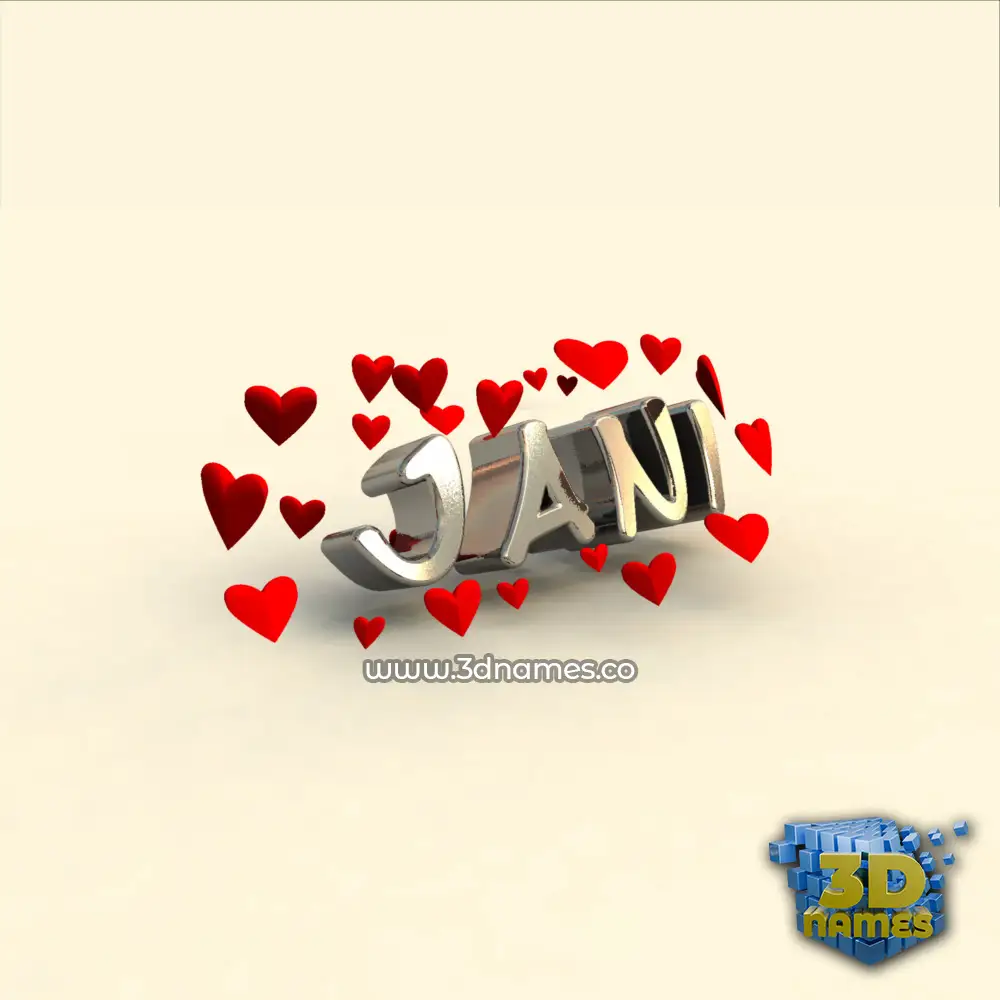 jani in In Love style - 3D name wallpaper