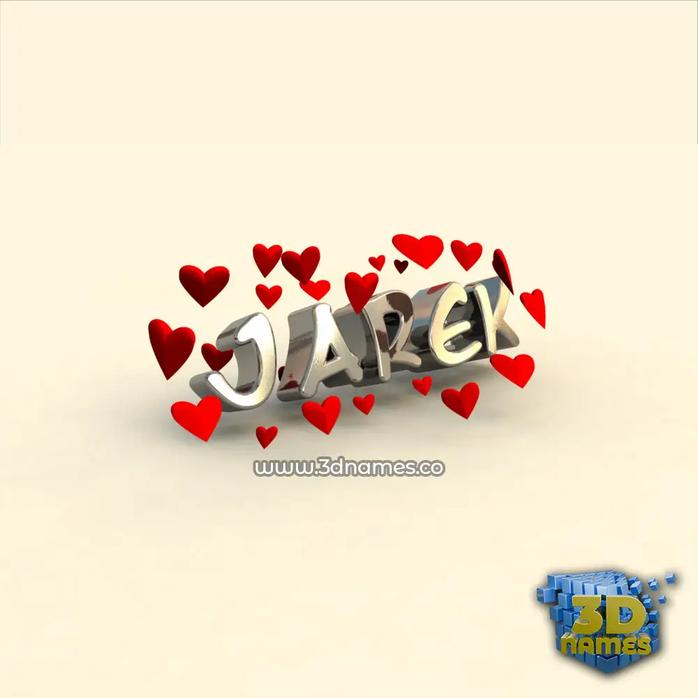 jarek in In Love style - 3D name wallpaper