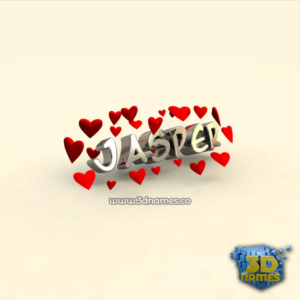 jasper in In Love style - 3D name wallpaper