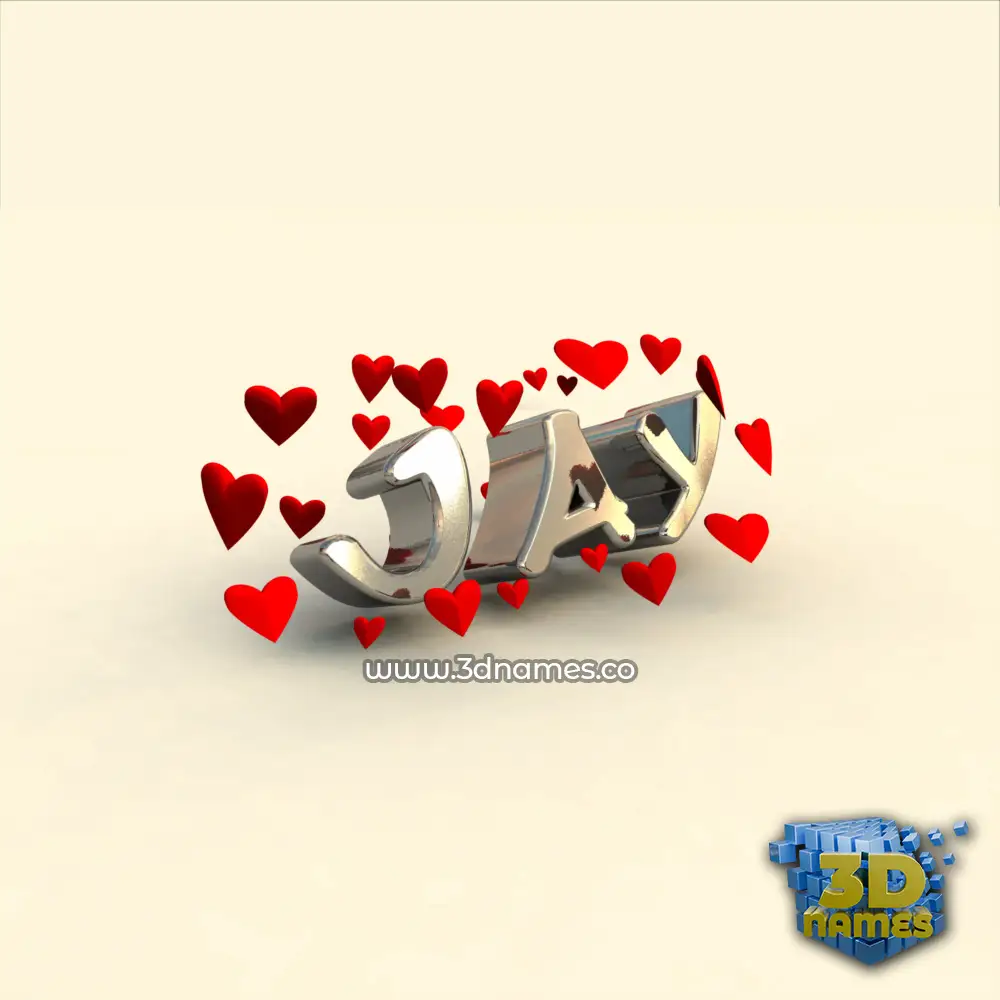 jay in In Love style - 3D name wallpaper