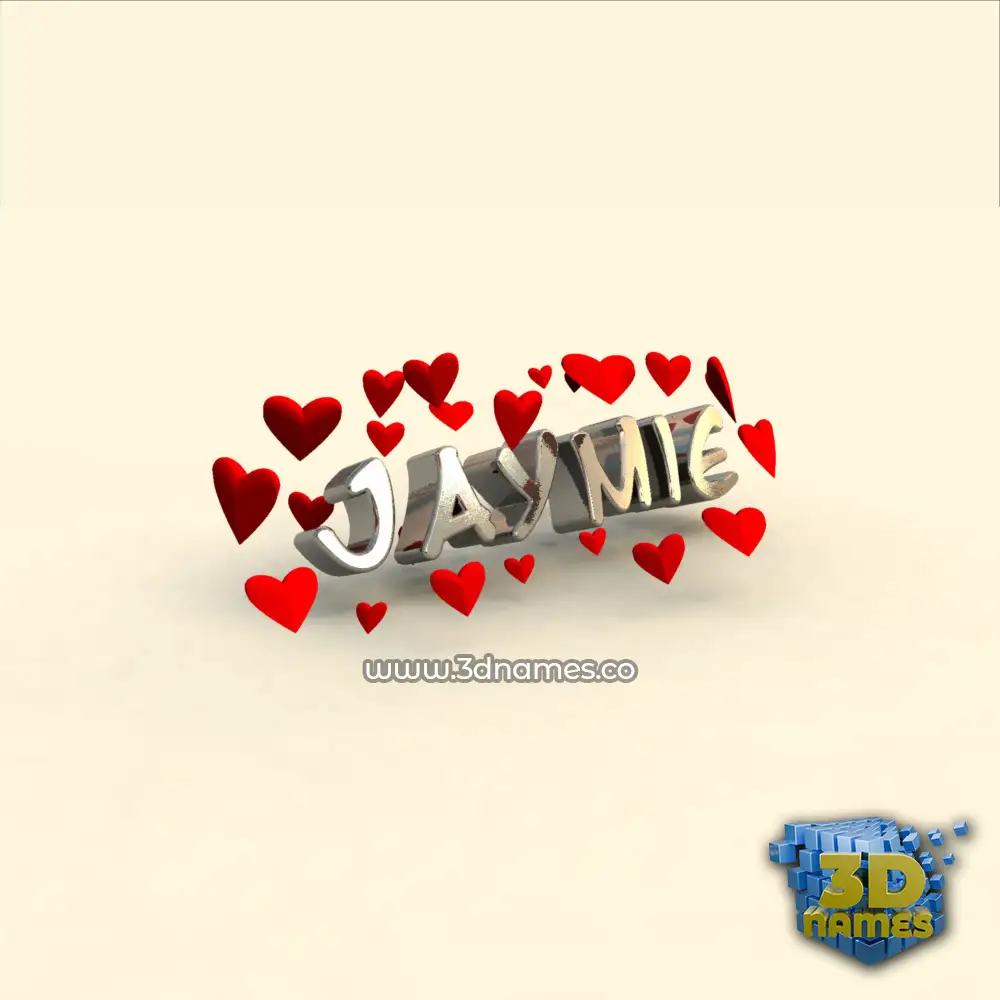 jaymie in In Love style - 3D name wallpaper