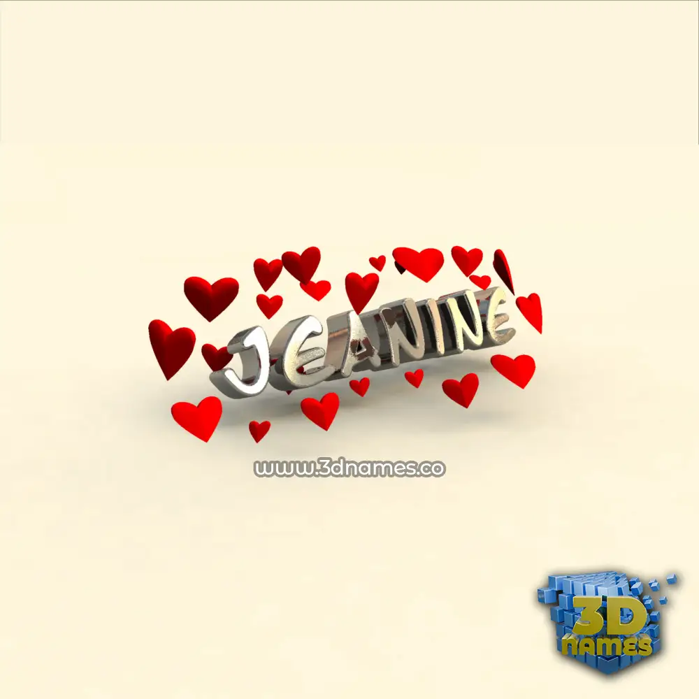 jeanine in In Love style - 3D name wallpaper