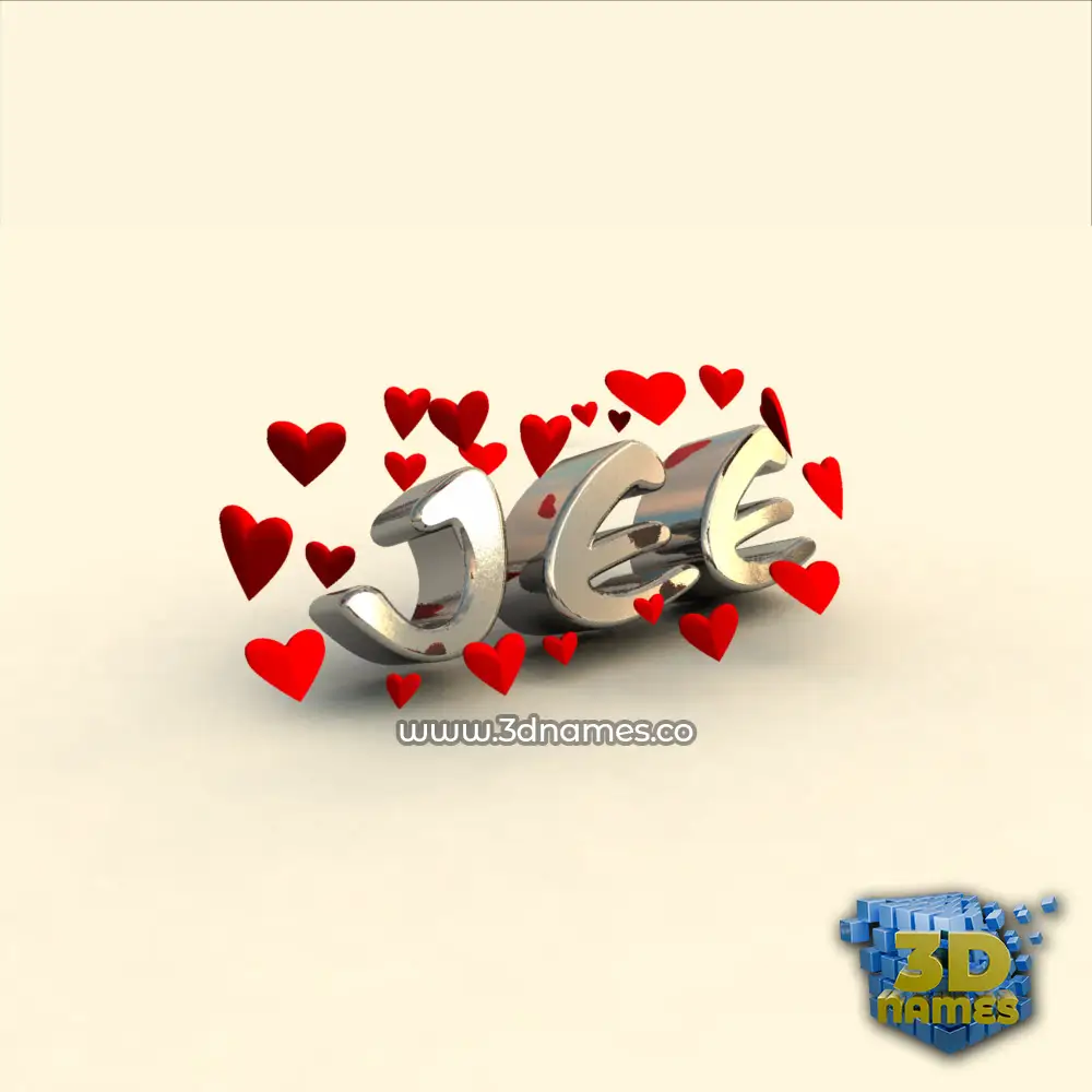 jee in In Love style - 3D name wallpaper