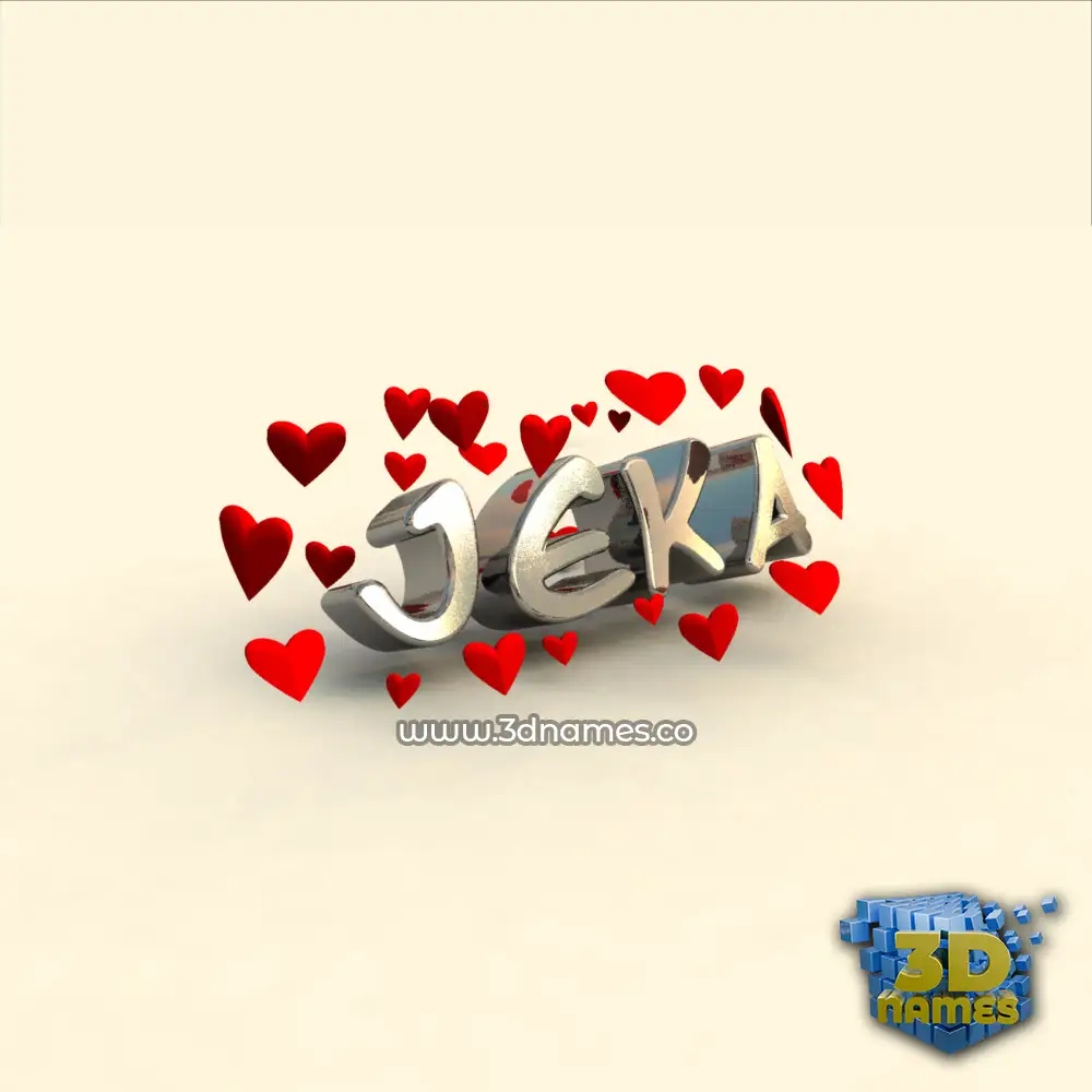 jeka in In Love style - 3D name wallpaper