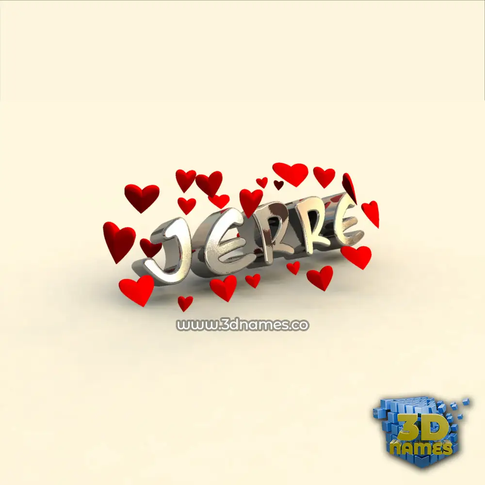 jerre in In Love style - 3D name wallpaper