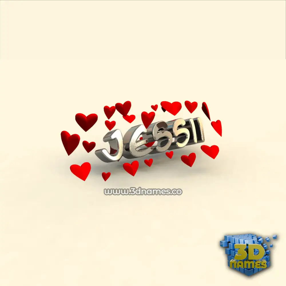 jessii in In Love style - 3D name wallpaper
