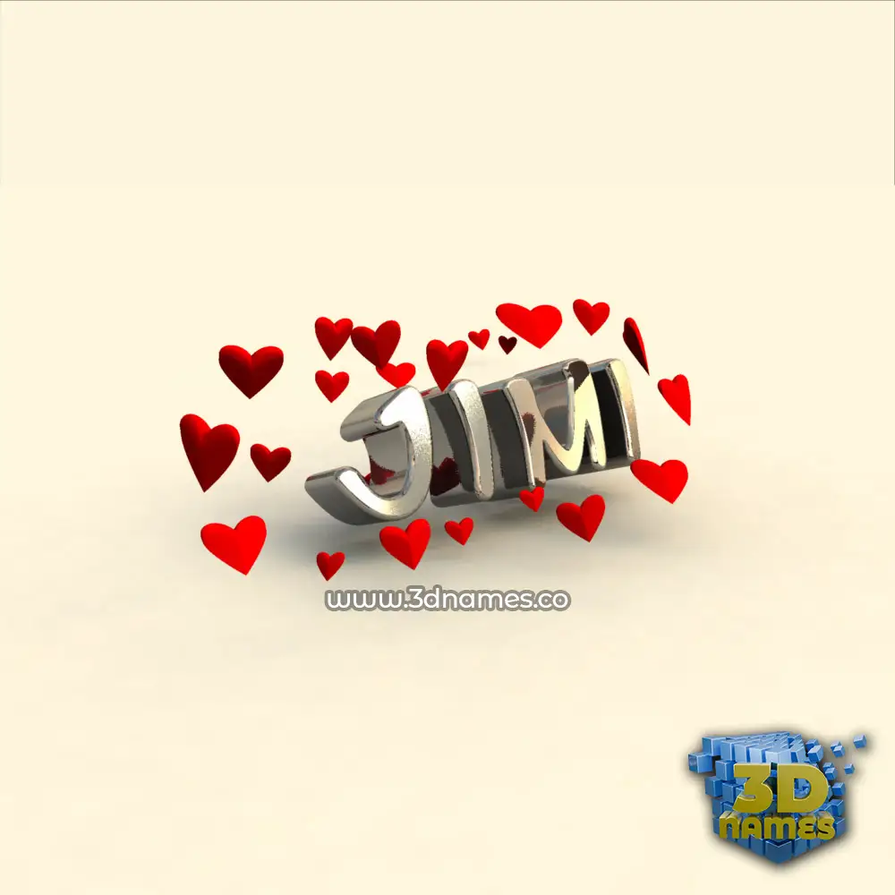 jimi in In Love style - 3D name wallpaper