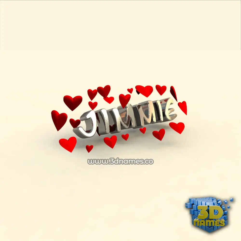 jimmie in In Love style - 3D name wallpaper