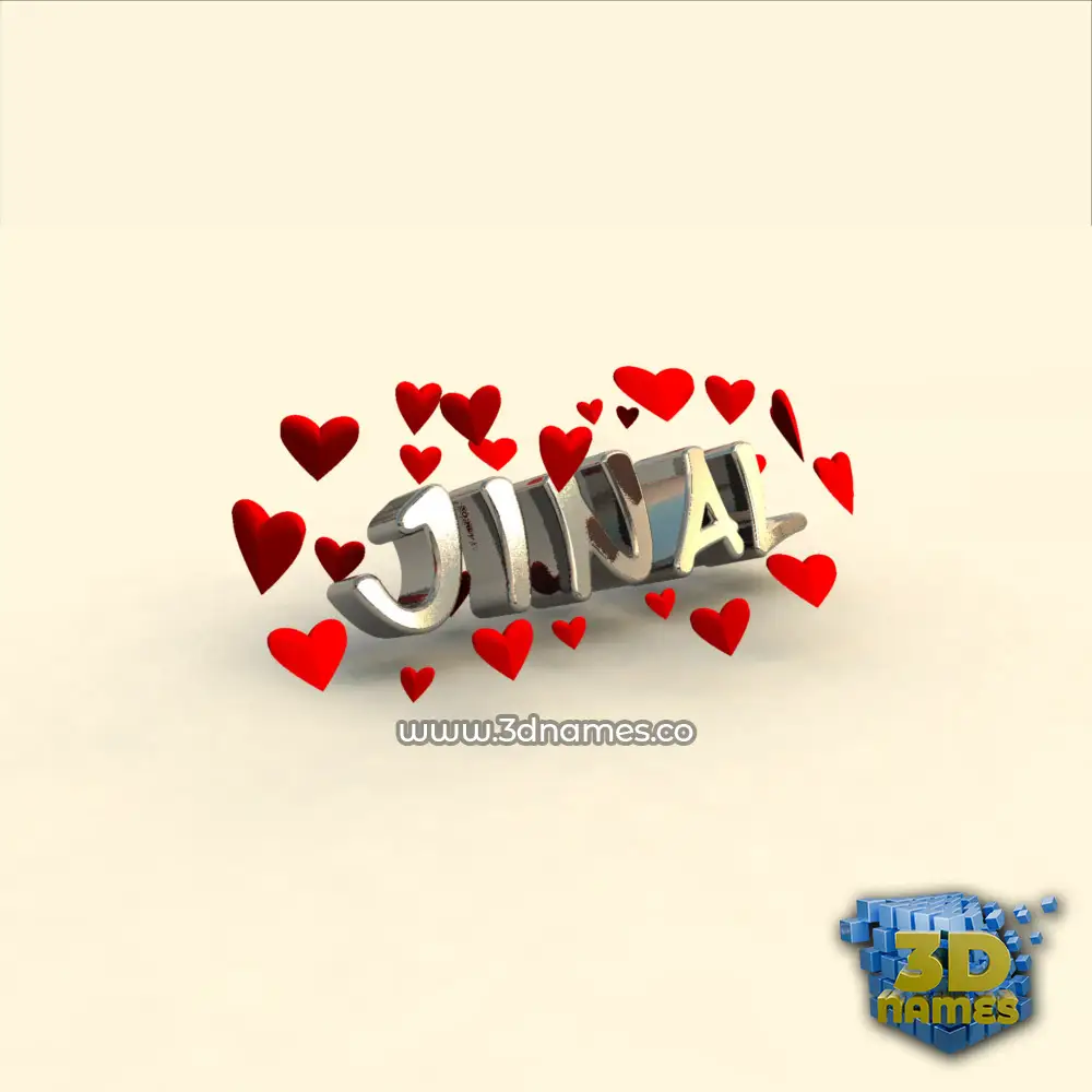 jinal in In Love style - 3D name wallpaper