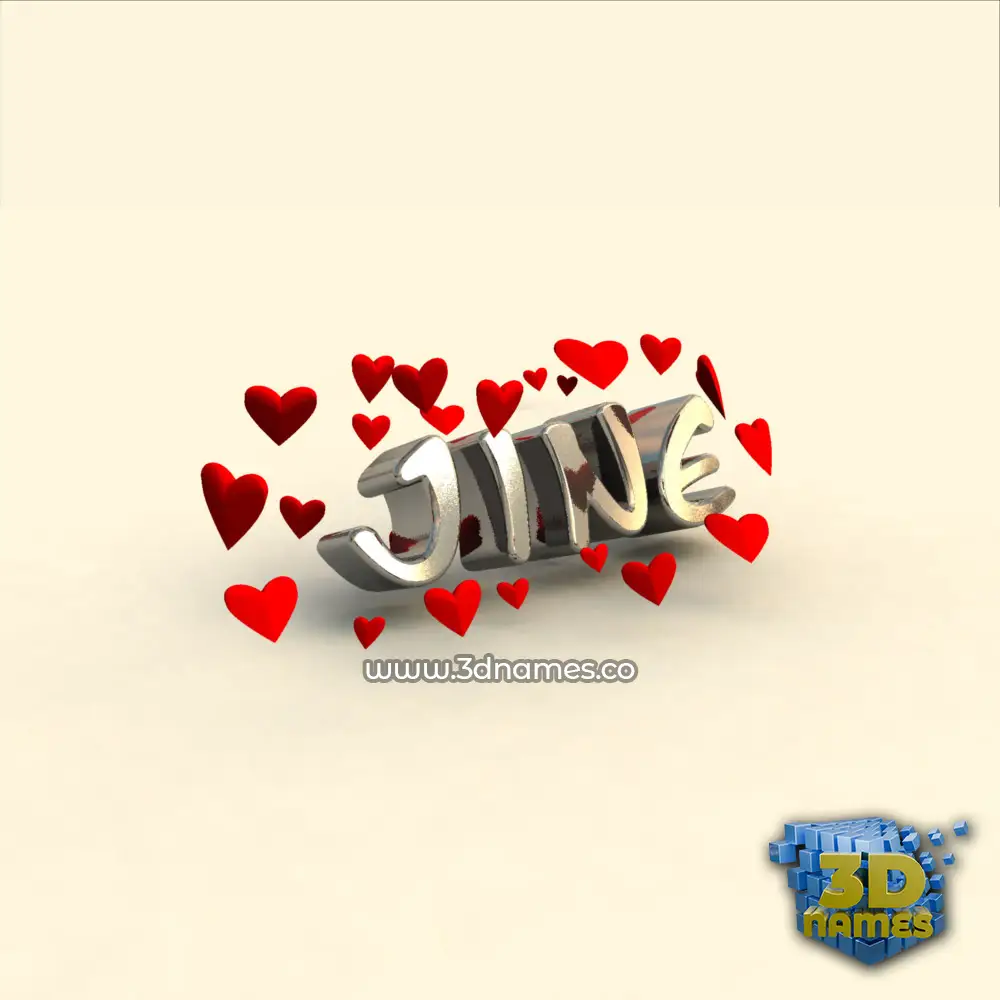 jine in In Love style - 3D name wallpaper